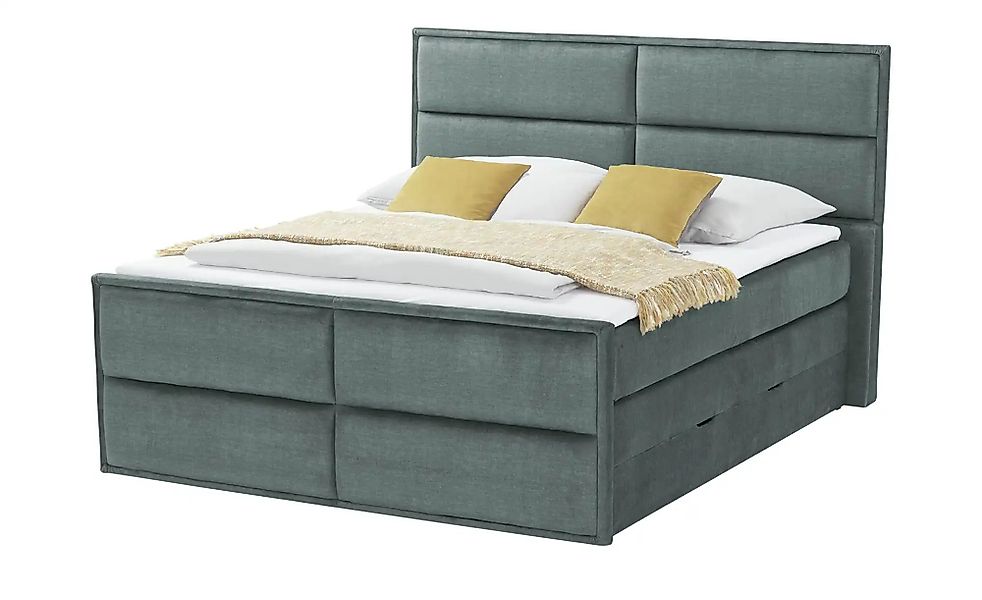 uno Boxspringbett mit Bettkasten Crocco ¦ blau ¦ Maße (cm): B: 157 H: 136 B günstig online kaufen