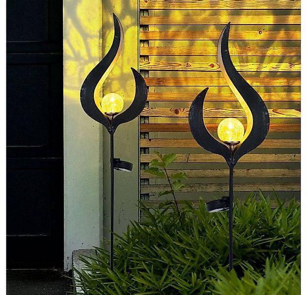 GLOBO LIGHTING LED Solarleuchte, LED-Leuchtmittel fest verbaut, 2er Set LED günstig online kaufen