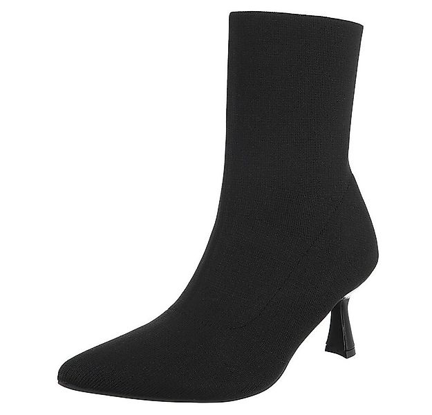 Ital-Design Elegante Stiefelette mit elastischem Obermaterial und Absatz St günstig online kaufen