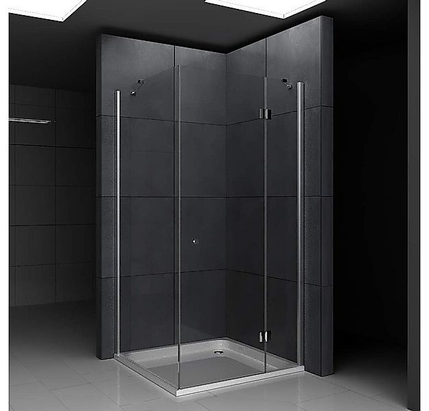 Alpenberger Eckdusche mit Nano - Duschkabine Duschabtrennung aus Glastür un günstig online kaufen