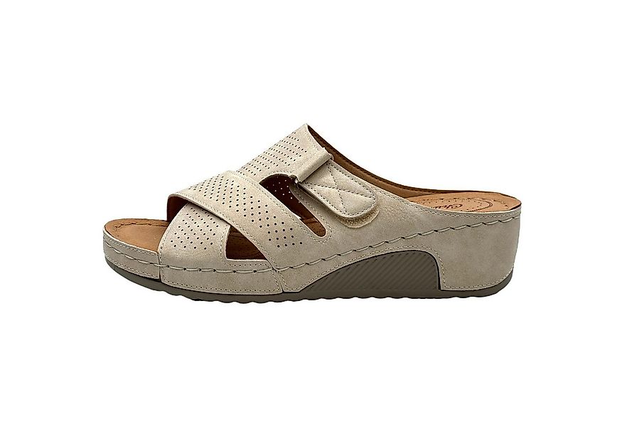 Nowaland Bequeme Damen-Pantoletten mit verstellbarem Riemen und Keilabsatz günstig online kaufen