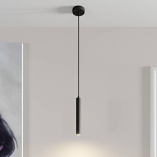 Arcchio LED-Pendelleuchte Franka, 1-flg., Ø 4 cm, schwarz günstig online kaufen