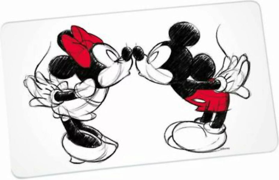 Geda Labels Frühstücksbrettchen Mickey Kiss Sketch Frühstücksbrettchen rot günstig online kaufen
