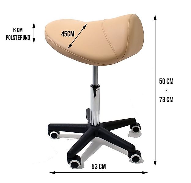 Duke-Handel Drehhocker Sattelhocker, Arbeitshocker, Rollhocker, Hocker, Sat günstig online kaufen