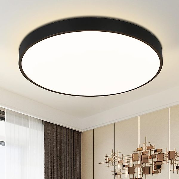 Nettlife LED Panel Schwarz Badezimmer Rund günstig online kaufen