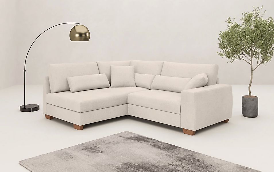 Mr. Couch Ecksofa "Hilla L-Form", Mit Federkern, wahlweise mit Bettfunktion günstig online kaufen