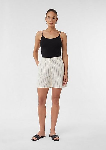 Comma Chinoshorts Gestreifte Shorts aus Leinenmix günstig online kaufen