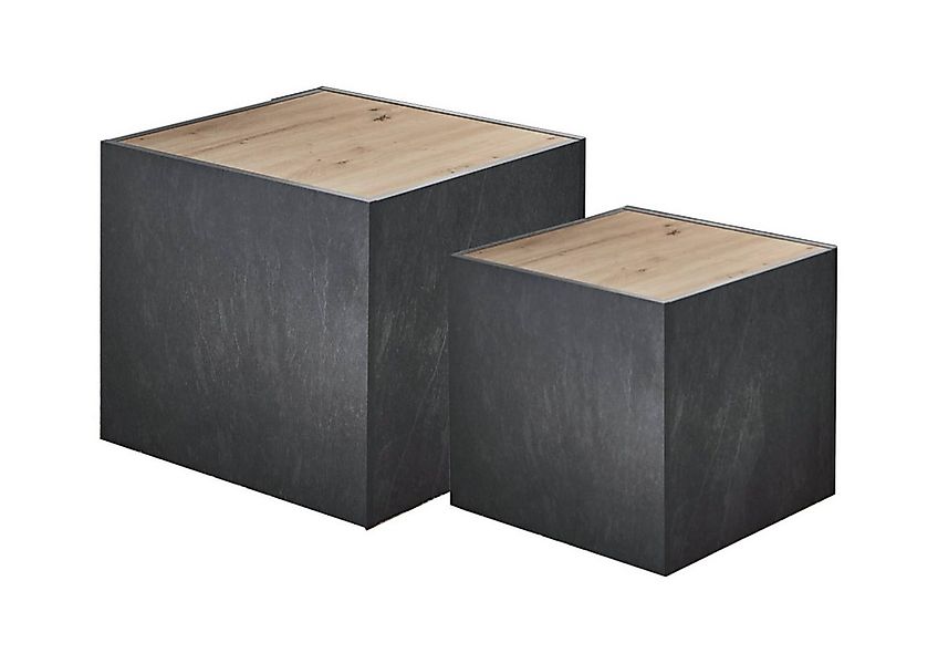 BMG Möbel Couchtisch Cuba (2 er Set, 1x großer, 1x kleiner Würfelcouchtisch günstig online kaufen