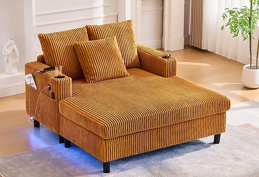 LVHOM Polsterliege XXL Relaxsessel mit LED-Licht & Ladestation - Haustierfr günstig online kaufen