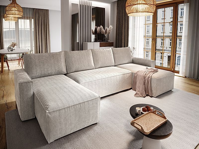 Masseno Ecksofa ASPRA mit Schlaffunktion U-Form, günstig online kaufen