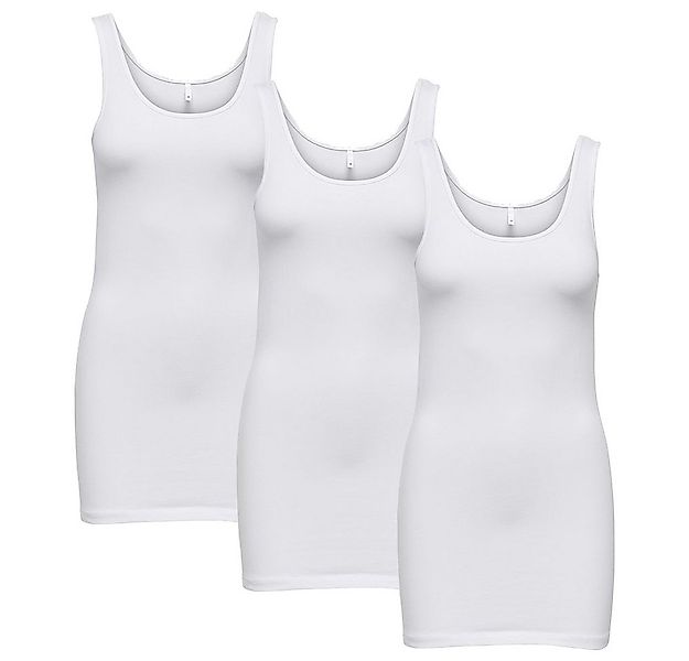 ONLY Tanktop ONLY 3er Pack Damen Top Live Love Long Basic Tank Tops günstig online kaufen