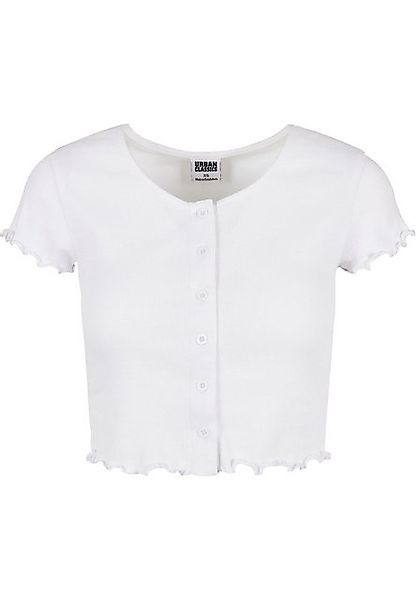 URBAN CLASSICS Kurzarmshirt Urban Classics Damen Ladies Cropped Button Up R günstig online kaufen