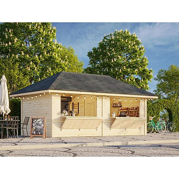 Palmako Marktstand Bianca Set 111 588 x 300 cm Lackiert Weiß FSC® günstig online kaufen
