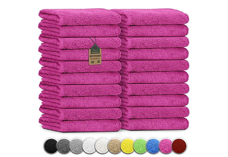 NatureMark Gästehandtuch 20er-Sparpack Frottier Gästetücher 30x50cm, 100% B günstig online kaufen