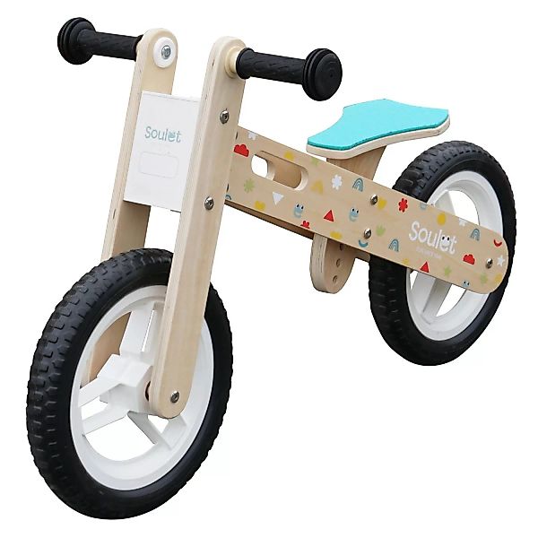 Soulet Kinder-Laufrad aus Holz Natur-Blau FSC® günstig online kaufen