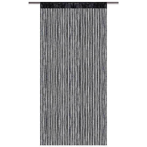 Bestlivings Fadenvorhand Fadengardine Vorhang Gardine Schwarz 90 cm x 200 c günstig online kaufen