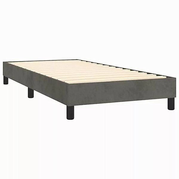 furnicato Bett Bettgestell ohne Matratze Dunkelgrau 90x200 cm Samt (1-tlg) günstig online kaufen