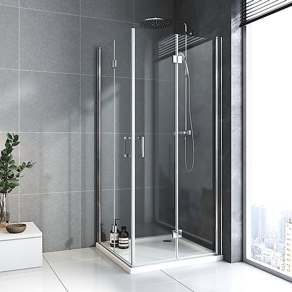 Boromal Eckdusche falttür Duschkabine 90x90 100x100 günstig online kaufen