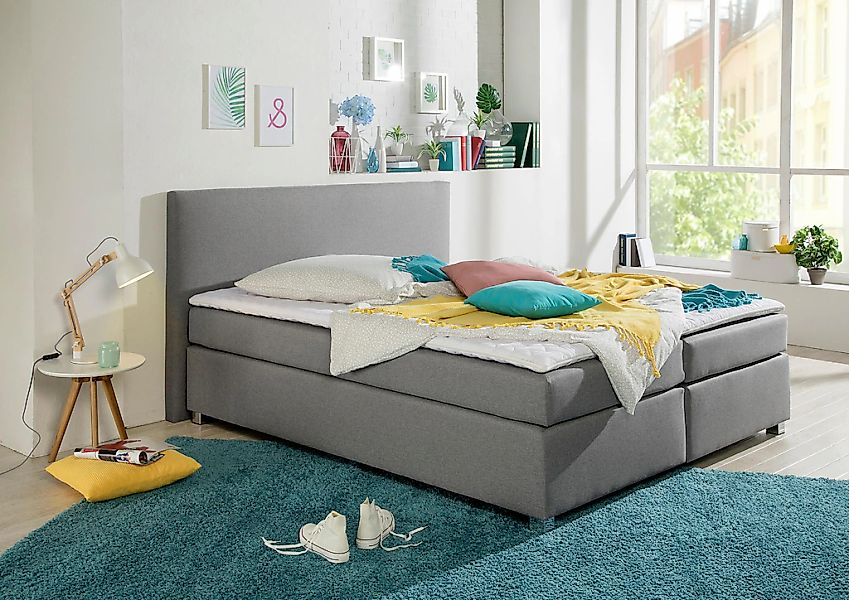 Home affaire Boxspringbett "Eliana" inkl. Topper, in 4 Breiten, 3 Matratzen günstig online kaufen