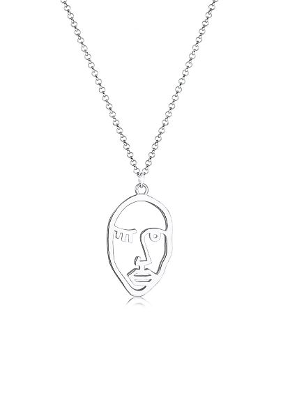 Elli Kette mit Anhänger "Erbskette Twinkle Face Design Anhänger 925 Silber" günstig online kaufen