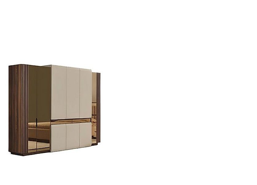 JVmoebel Kleiderschrank Modern Weiß Braun Kleiderschrank Deluxe Schlafzimme günstig online kaufen
