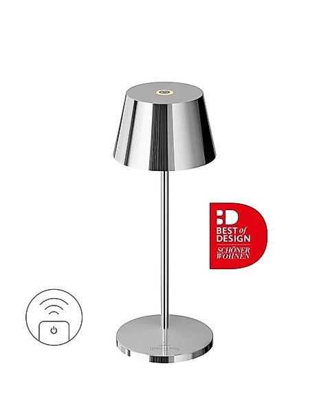 SEOUL MICRO RC - Akku-Tischleuchte dimmbar - zwei Lichtfarben chrom günstig online kaufen