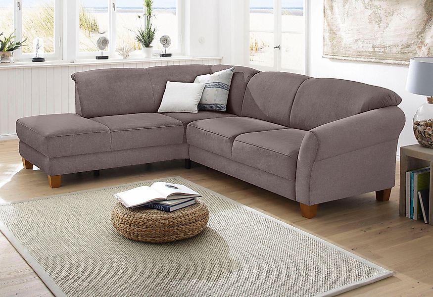 Home affaire Ecksofa "Gotland L-Form", wahlweise mit Sitztiefenverstellung günstig online kaufen