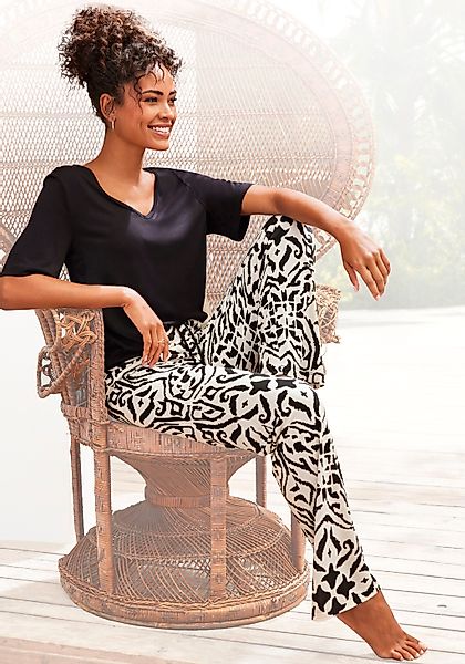 s.Oliver Pyjama 2 Stk. tlg., mit floralem Ethno-Muster günstig online kaufen