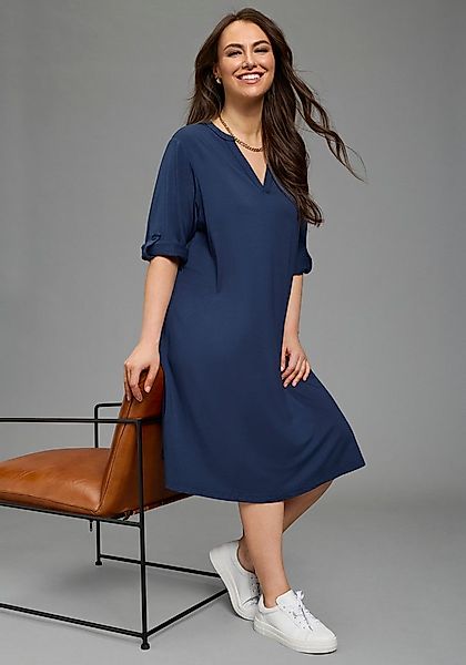 Laura Scott CURVE Jerseykleid kniefrei, 3/4-Ärmel mit krempelbarem Abschlus günstig online kaufen