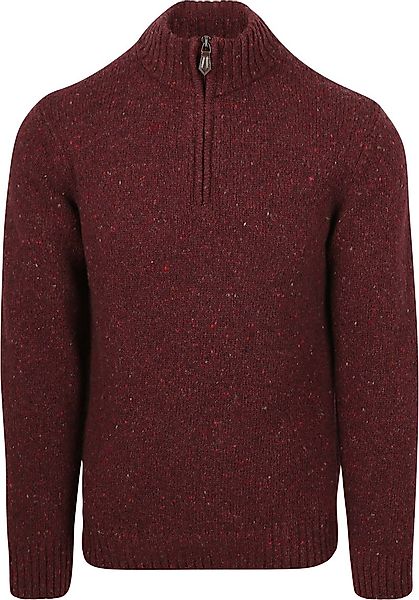 Suitable Half Zip Pullover Donnegal Tweed Eco Wool Bordeaux - Größe XL günstig online kaufen