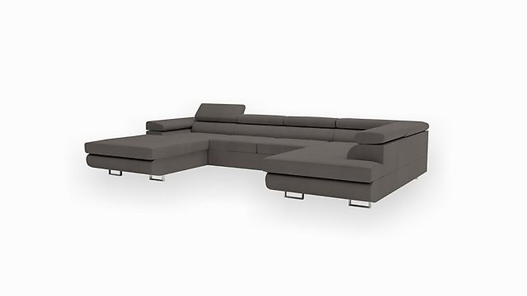 Goldstoff Wohnlandschaft komfortables Ecksofa mit Schlaffunktion, geräumige günstig online kaufen
