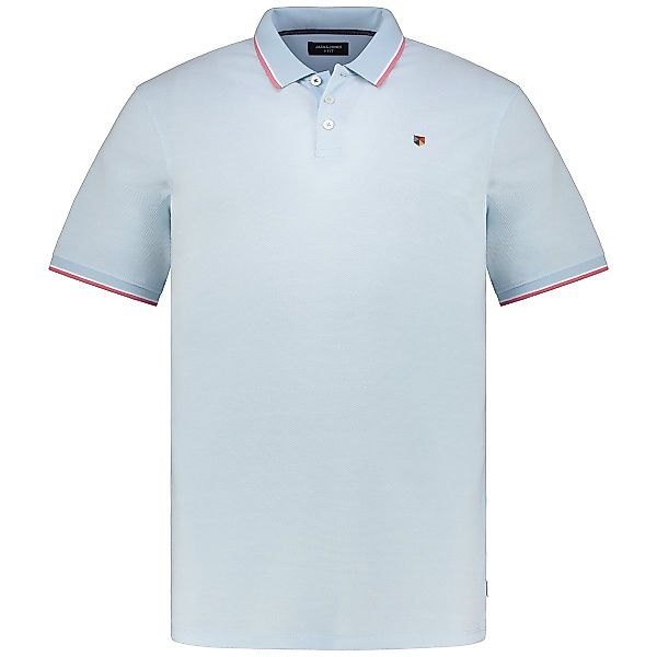 Jack&Jones Poloshirt mit Label-Stickerei Farbe hellblau Größe: 3XL günstig online kaufen