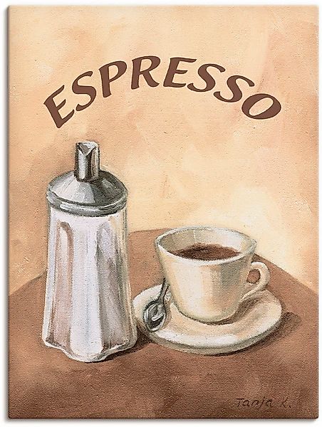 Artland Wandbild »Espresso II« Getränke 1 Stk. tlg. als Alubild, Outdoorbil günstig online kaufen