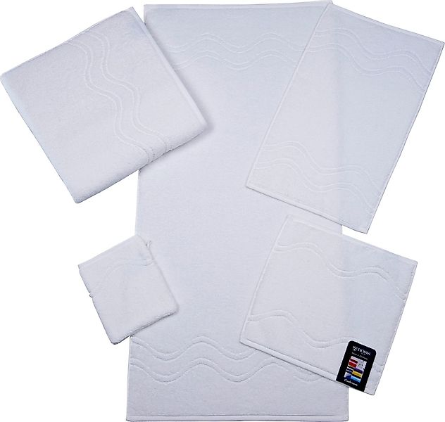ROSS Gästehandtuch "Cashmere feeling" 100% Baumwolle, mit Wellen-Bordüre, g günstig online kaufen