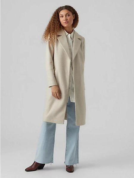 Vero Moda Langmantel Eleganter Mantel mit Bindegürtel Legere Coat Winterjac günstig online kaufen