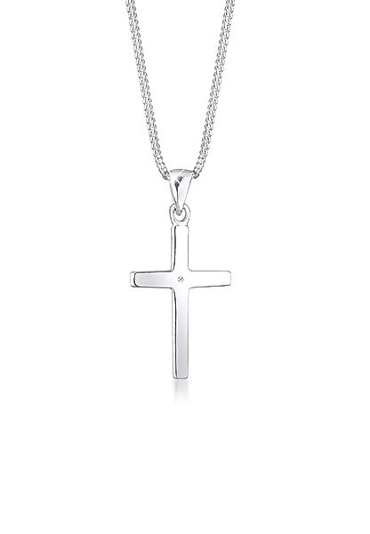 Elli DIAMONDS Collierkettchen Kreuz Glaube Diamant günstig online kaufen