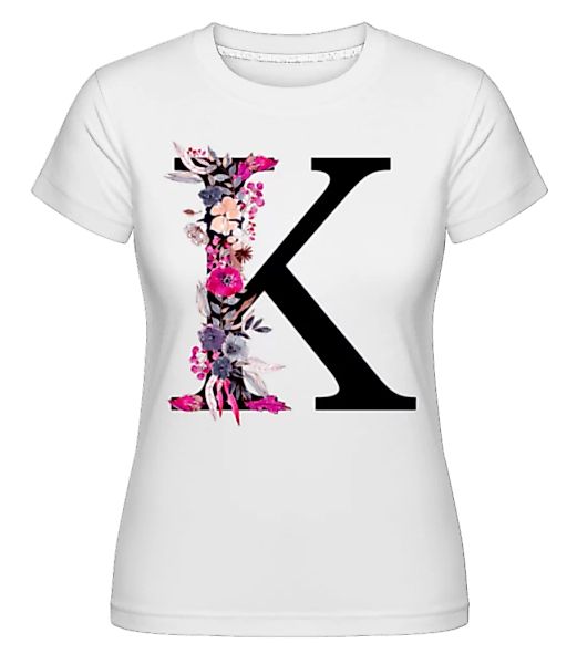 Blumen Initiale K · Shirtinator Frauen T-Shirt günstig online kaufen