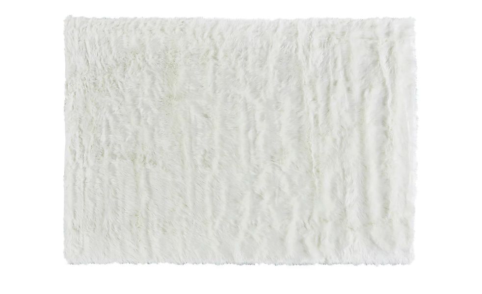 HOME STORY Hochflorteppich - weiß - Synthethische Fasern - 160 cm - Sconto günstig online kaufen