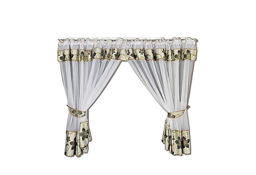 Gardinen by Justyna Vorhang Gardine aus Voile Braun Schwarz, Kräuselband, t günstig online kaufen