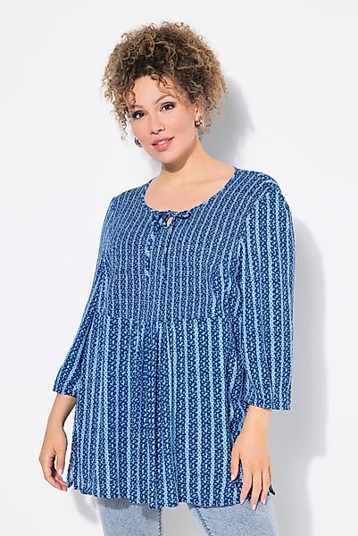 Ulla Popken Tunika Smok-Tunika Blüten A-Linie günstig online kaufen