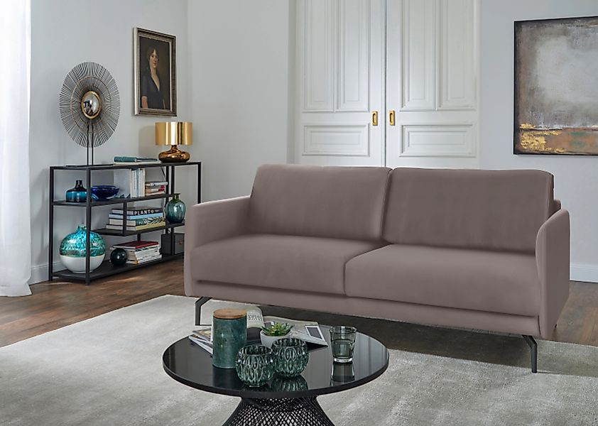 hülsta sofa 2-Sitzer "hs.450", Armlehne sehr schmal, Alugussfüße in umbragr günstig online kaufen