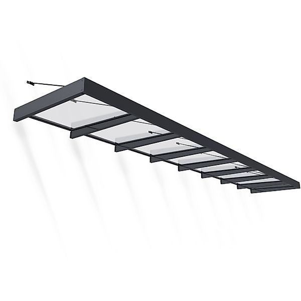 Canopia Vordach Sophia XL 7,5 m x 1,4 m Schwarz-Transparent günstig online kaufen