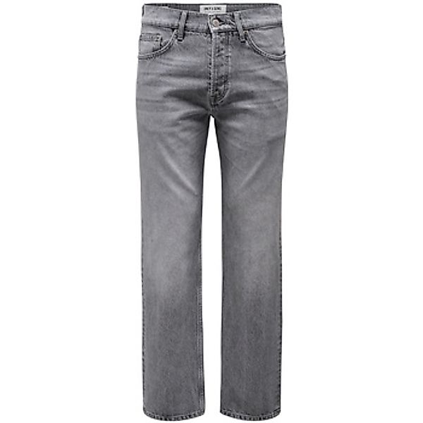 Only & Sons Herren Jeans ONSEDGE STRAIGHT Mid Waist - Regular Fit - Grau günstig online kaufen