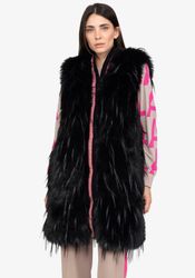 Sportalm Kitzbühel Fellimitatweste mit kontrastfarbener Einfassung günstig online kaufen