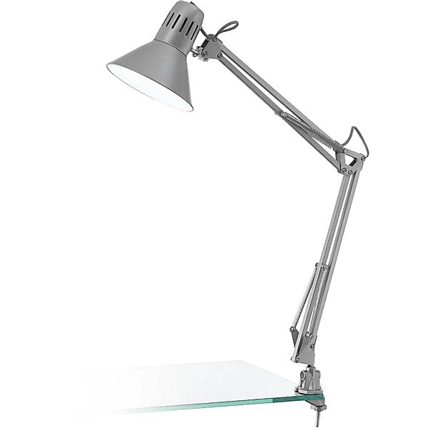 EGLO Tischleuchte FIRMO Klemmlampe, silber, exkl. günstig online kaufen