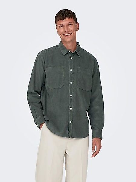 ONLY & SONS Langarmhemd OS ONSALP RLX 2PKT WASHD COR günstig online kaufen