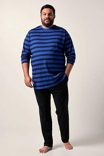 Men Plus Schlafanzug Schlafanzug Zweiteiler Ringel Langarm günstig online kaufen