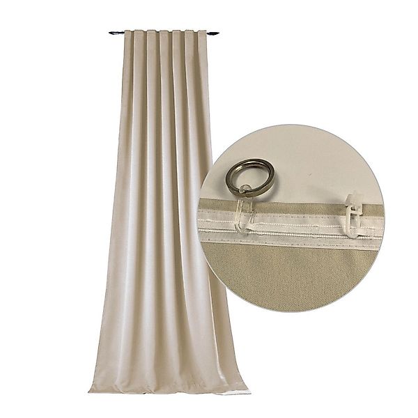 novumfix Verdunkelungsvorhang Caravangardine beige Kräuselband 145x80cm günstig online kaufen