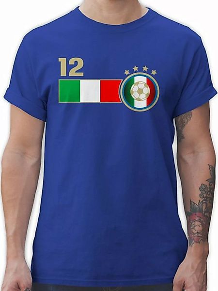 Shirtracer T-Shirt 12. Mann Italien Mannschaft 2024 Fussball EM Fanartikel günstig online kaufen