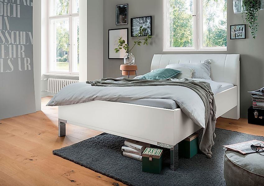 WIEMANN Futonbett "Monaco, Bettgestell, Bettrahmen, komfortables Polsterkop günstig online kaufen